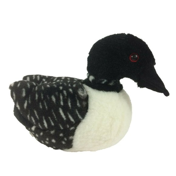 Wild Republic Audubon Birds Common Loon Plush 7" Stuffed Animal Bird NO Sound - Picture 1 of 9